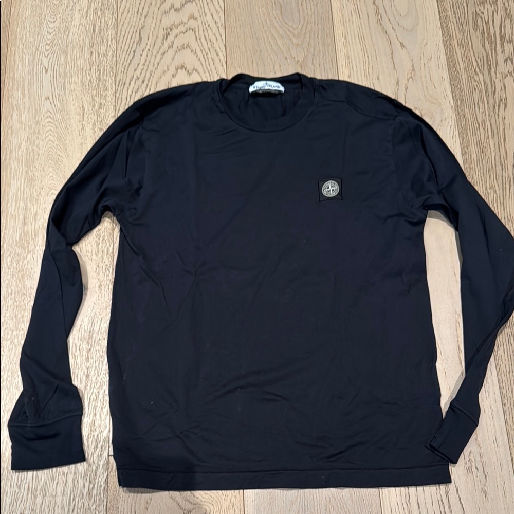Stone Island navy Long Sleeve Tee Essential Casual Wear - Worn once